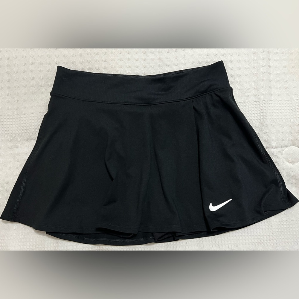 Nike Womens Club Golf Tennis Pleated Mini Skort Skirt Size Small Dri-Fit Black